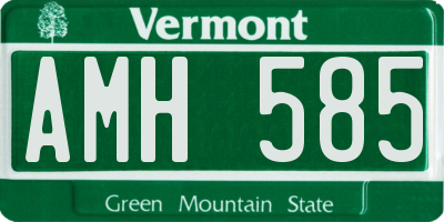 VT license plate AMH585