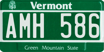 VT license plate AMH586