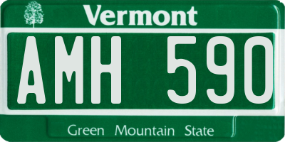VT license plate AMH590
