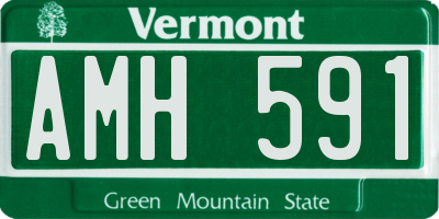 VT license plate AMH591