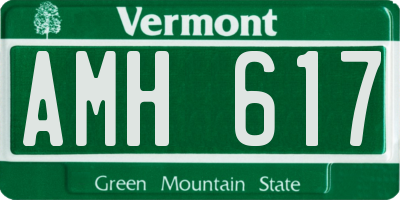 VT license plate AMH617