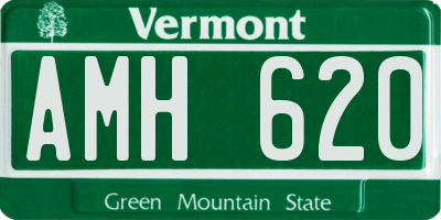 VT license plate AMH620