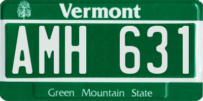 VT license plate AMH631