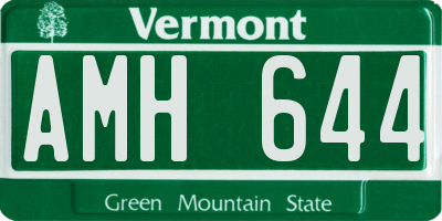 VT license plate AMH644