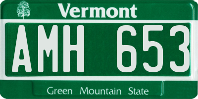 VT license plate AMH653