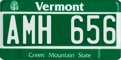VT license plate AMH656