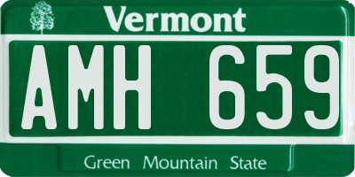 VT license plate AMH659