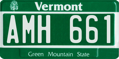 VT license plate AMH661