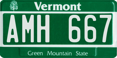 VT license plate AMH667