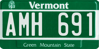 VT license plate AMH691
