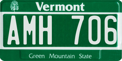 VT license plate AMH706