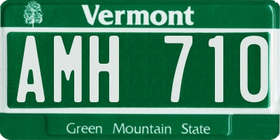 VT license plate AMH710
