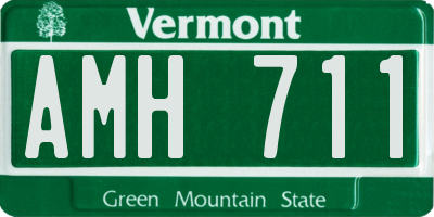 VT license plate AMH711