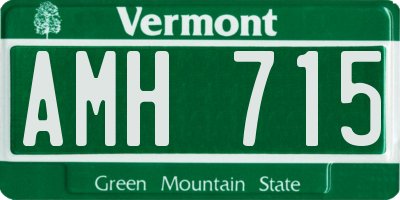 VT license plate AMH715