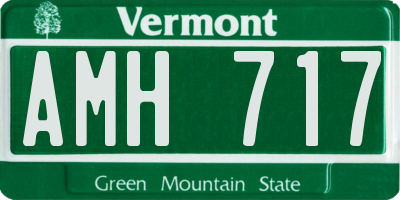 VT license plate AMH717