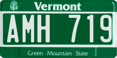 VT license plate AMH719