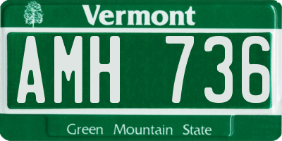 VT license plate AMH736