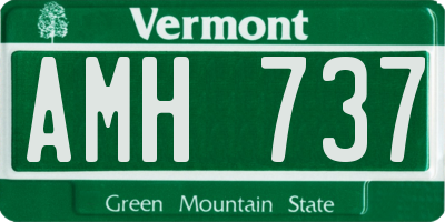 VT license plate AMH737
