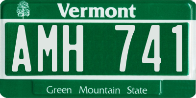 VT license plate AMH741