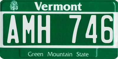 VT license plate AMH746