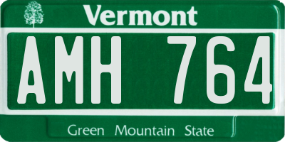VT license plate AMH764