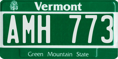VT license plate AMH773