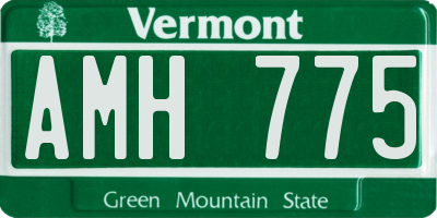 VT license plate AMH775