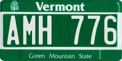 VT license plate AMH776