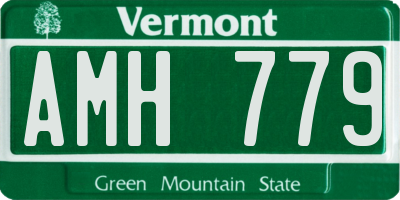 VT license plate AMH779