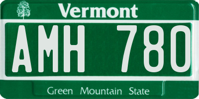 VT license plate AMH780