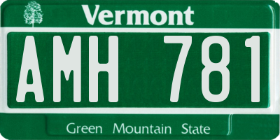 VT license plate AMH781