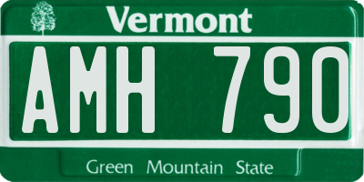VT license plate AMH790