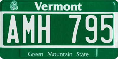 VT license plate AMH795