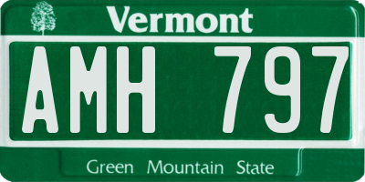 VT license plate AMH797