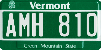 VT license plate AMH810