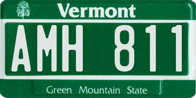 VT license plate AMH811