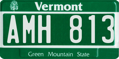 VT license plate AMH813