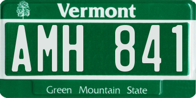 VT license plate AMH841