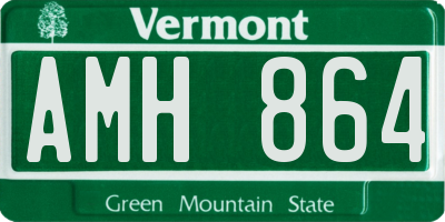 VT license plate AMH864