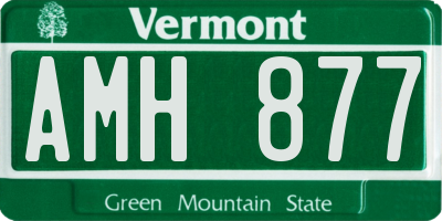 VT license plate AMH877