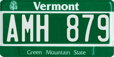 VT license plate AMH879