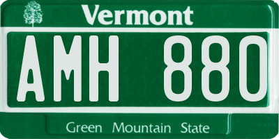 VT license plate AMH880