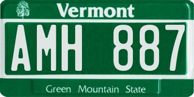 VT license plate AMH887