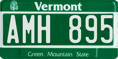 VT license plate AMH895