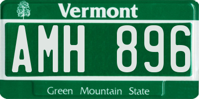 VT license plate AMH896