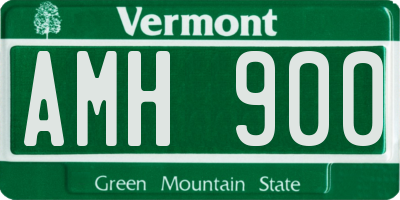 VT license plate AMH900