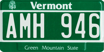 VT license plate AMH946