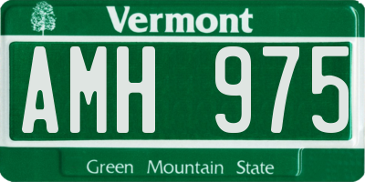 VT license plate AMH975