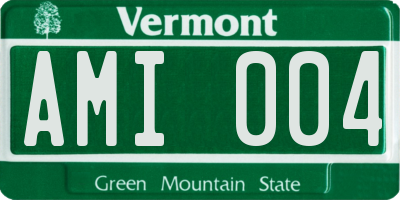 VT license plate AMI004