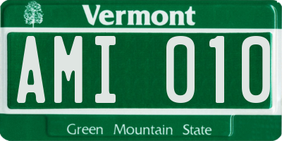VT license plate AMI010